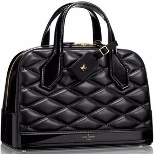Louis Vuitton Leather/Patent Leather Black Maltage Dora PM
